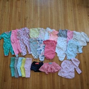 0-3 month girls clothing lot